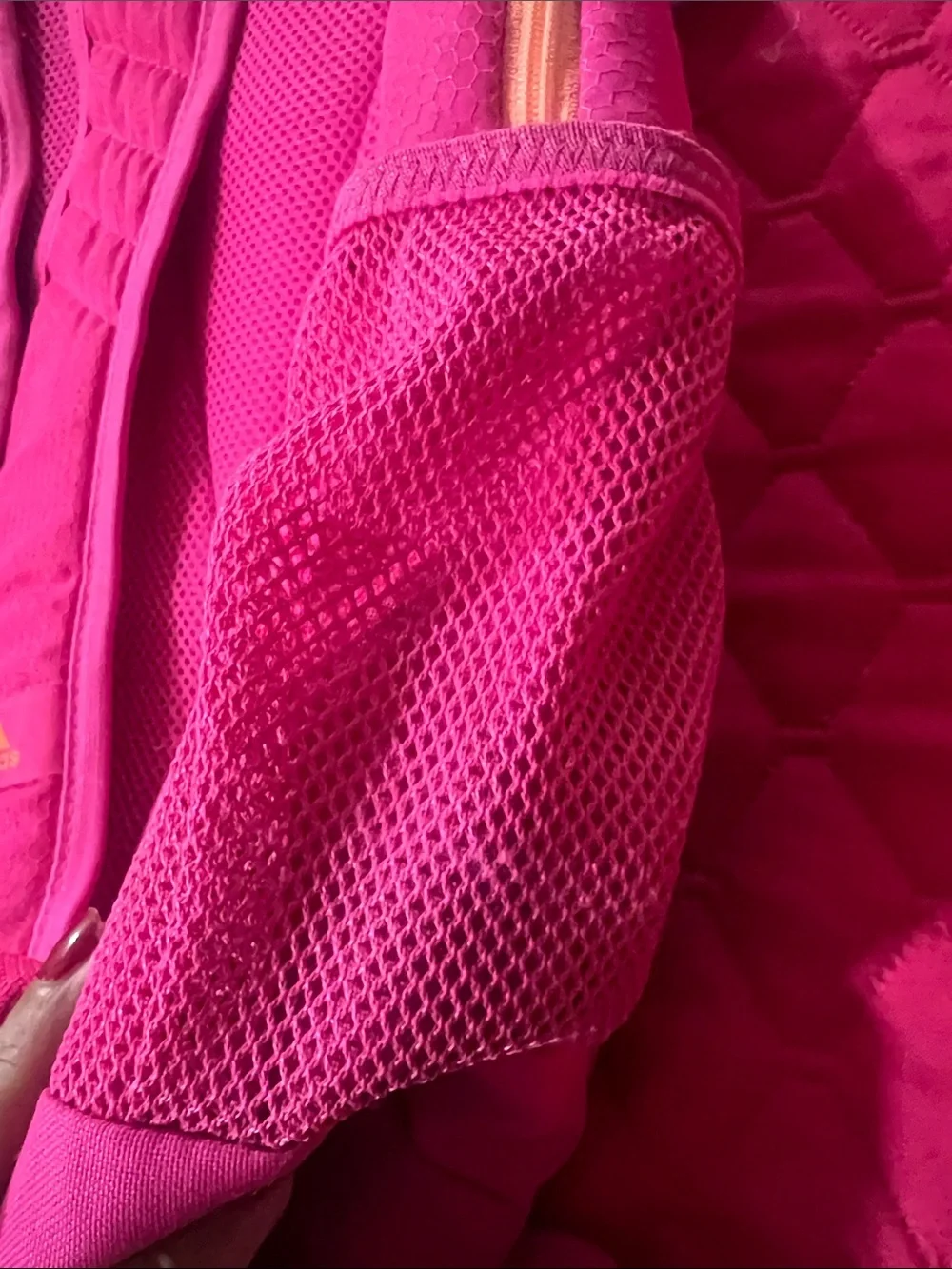 adidas Hot Pink Backpack with Orange Trim